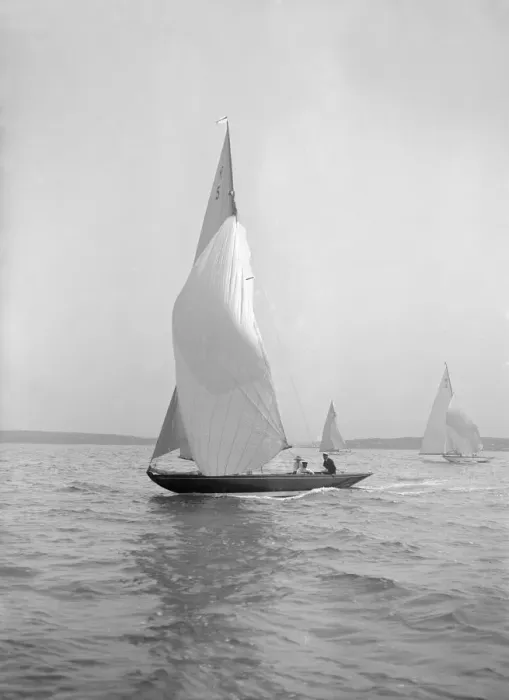 Framed Print : The 7 Metre yacht Strathendrick (K5), 1913. Creator: Kirk & Sons of Cowes Framed Print : The 7 Metre yacht Strathendrick (K5), 1913. Creator: Kirk & Sons of Cowes
