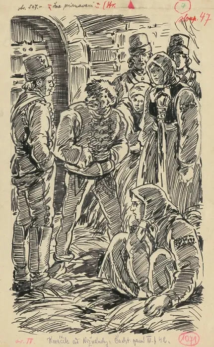 Framed Print : 7.- In prison, 1936. Creator: Andrej Kovacik Framed Print : 7.- In prison, 1936. Creator: Andrej Kovacik