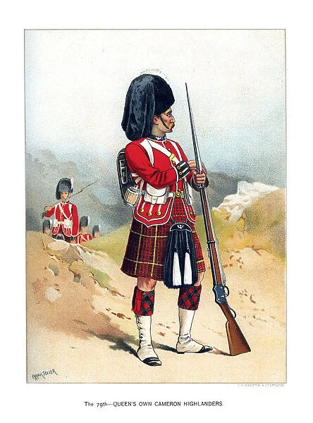 The 79th Queens Own Cameron Highlanders, c1890. Artist: Frank Teller