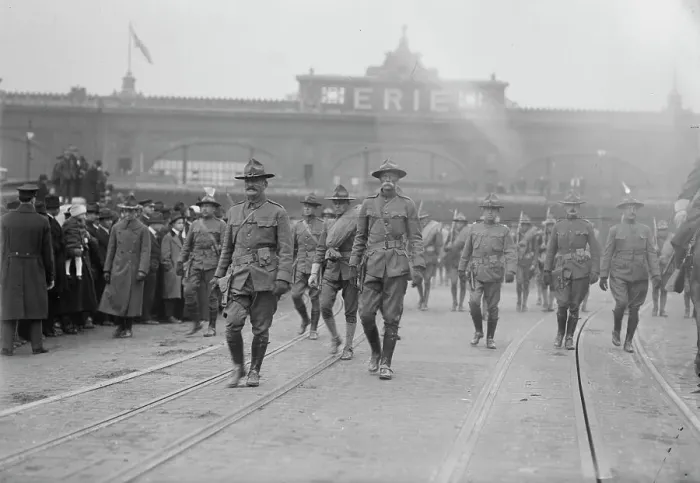 Framed Print : 7th Regt. Return, between c1915 and c1920. Creator: Bain News Service Framed Print : 7th Regt. Return, between c1915 and c1920. Creator: Bain News Service
