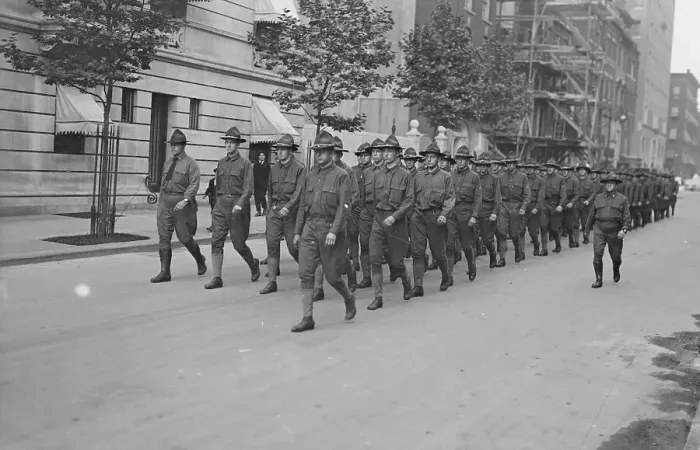 Framed Print : 7th Regt. Rookies, between c1915 and c1920. Creator: Bain News Service Framed Print : 7th Regt. Rookies, between c1915 and c1920. Creator: Bain News Service
