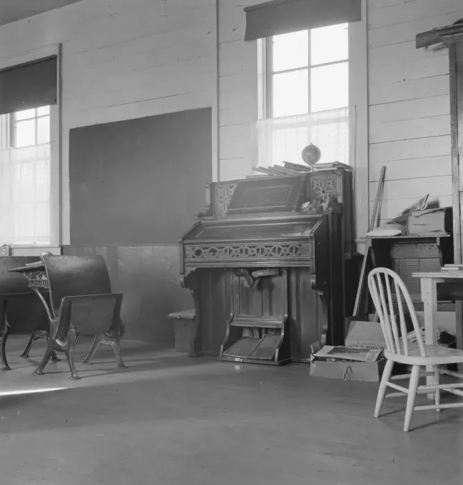 Framed Print : 8: 45 a. m. interior of the eastern Oregon one-room county school, Baker County, Oregon, 1939. Creator: Dorothea Lange Framed Print : 8: 45 a. m. interior of the eastern Oregon one-room county school, Baker County, Oregon, 1939. Creator: Dorothea Lange