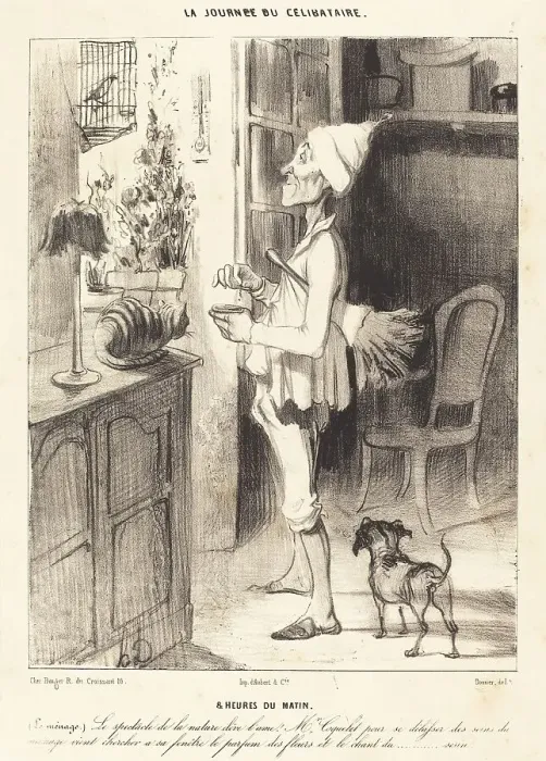 Framed Print : 8 heures du matin, 1839. Creator: Honore Daumier Framed Print : 8 heures du matin, 1839. Creator: Honore Daumier