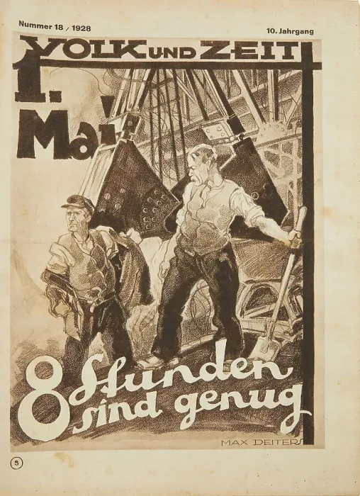 Framed Print : 8 hours is enough, 1928. Creator: Deiters, Max (1892-1947) Framed Print : 8 hours is enough, 1928. Creator: Deiters, Max (1892-1947)