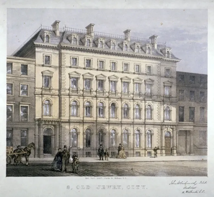 Framed Print : No 8 Old Jewry, City of London, c1865. Artist: Kell Brothers Framed Print : No 8 Old Jewry, City of London, c1865. Artist: Kell Brothers