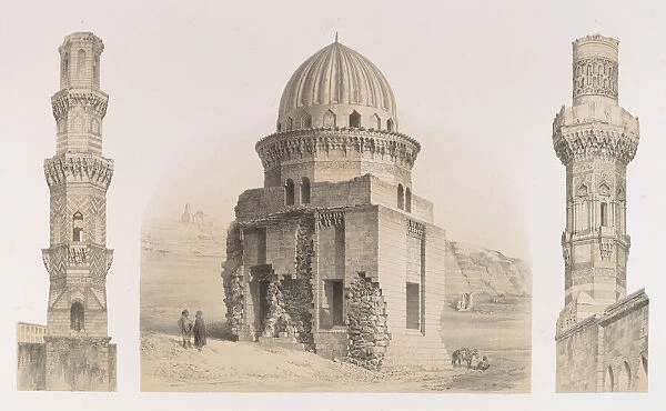 87. Tombeaux et Minarets, au Kaire, 1843. Creator: Joseph Philibert Girault De Prangey