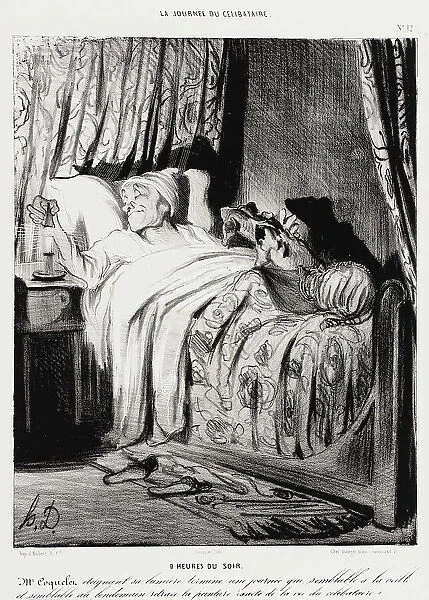 9 heures du soir, 1839. Creator: Honore Daumier