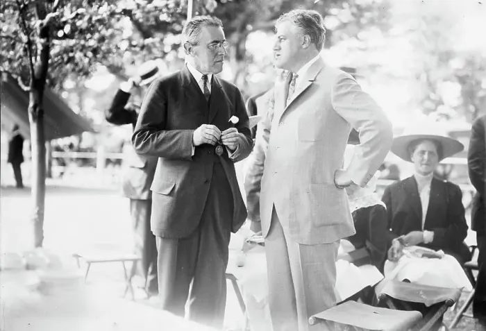 Framed Print : A. Mitchell Palmer and Gov. Woodrow Wilson, between c1910 and c1915. Creators: Bain News Service, George Graham Bain Framed Print : A. Mitchell Palmer and Gov. Woodrow Wilson, between c1910 and c1915. Creators: Bain News Service, George Graham Bain