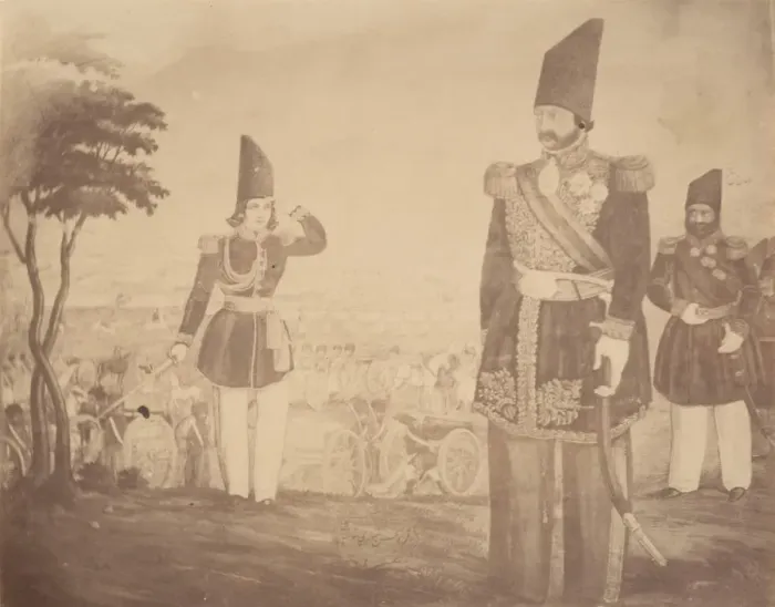 Framed Print : [A Persian revue in a painting that once belonged to Ardeshir Mirza, uncle of the king Framed Print : [A Persian revue in a painting that once belonged to Ardeshir Mirza, uncle of the king