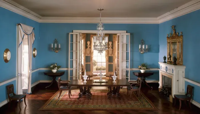 Framed Print : A26: Virginia Dining Room, c. 1800, United States, c. 1940