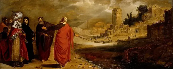 Framed Print : Aaron Changing the Water of the River into Blood, 1610. Creator: Jan Symonsz. Pynas Framed Print : Aaron Changing the Water of the River into Blood, 1610. Creator: Jan Symonsz. Pynas