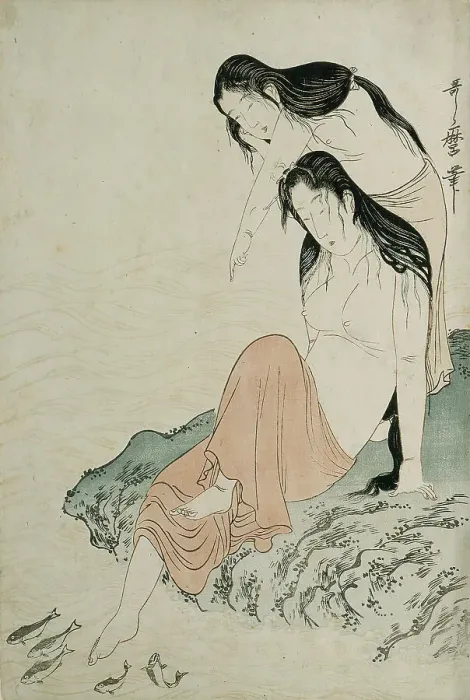 Framed Print : Abalone Divers, Japan, c. 1797 / 98. Creator: Kitagawa Utamaro Framed Print : Abalone Divers, Japan, c. 1797 / 98. Creator: Kitagawa Utamaro