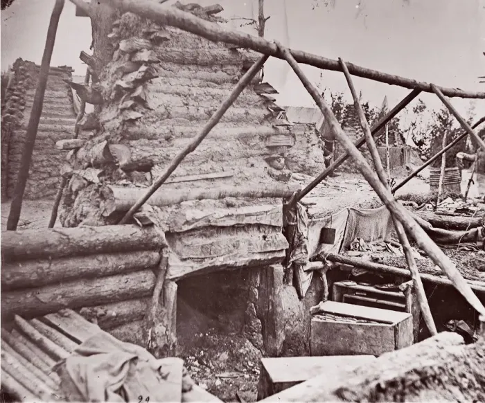 Framed Print : Abandoned Camp, Falmouth, Virginia, 1862. Creator: Andrew Joseph Russell Framed Print : Abandoned Camp, Falmouth, Virginia, 1862. Creator: Andrew Joseph Russell