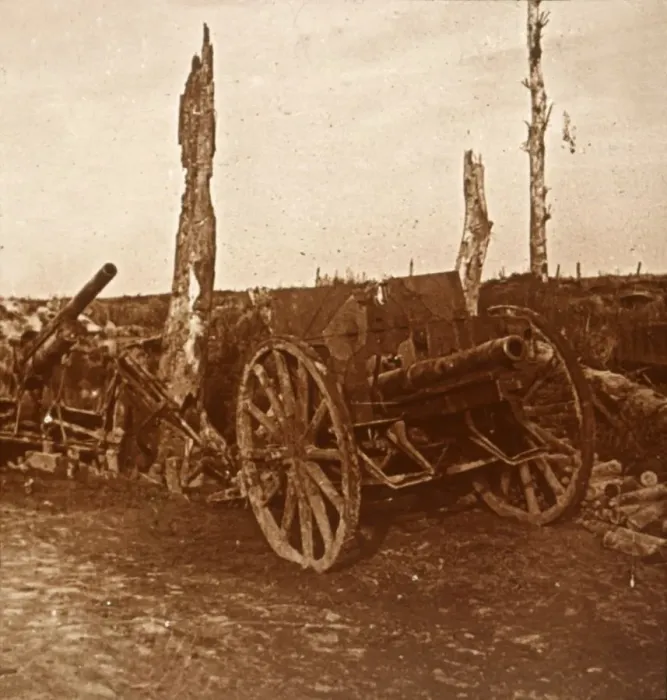 Framed Print : Abandoned cannons, c1914-c1918 Framed Print : Abandoned cannons, c1914-c1918