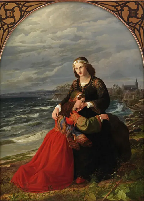 Framed Print : The Abandoned Daughters of the Lord High Constable, Stig Andersen Hvide, 1839. Creator: Dankvart Dreyer Framed Print : The Abandoned Daughters of the Lord High Constable, Stig Andersen Hvide, 1839. Creator: Dankvart Dreyer