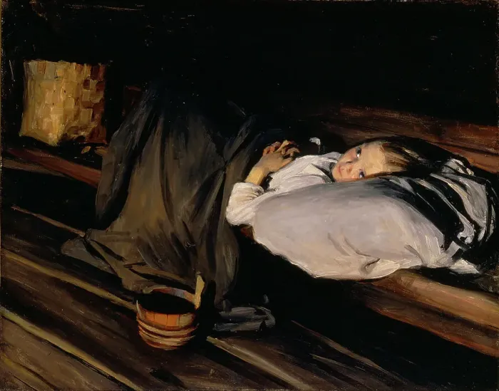 Framed Print : Abandoned; Orphan, 1895. Creator: Albert Gebhard Framed Print : Abandoned; Orphan, 1895. Creator: Albert Gebhard