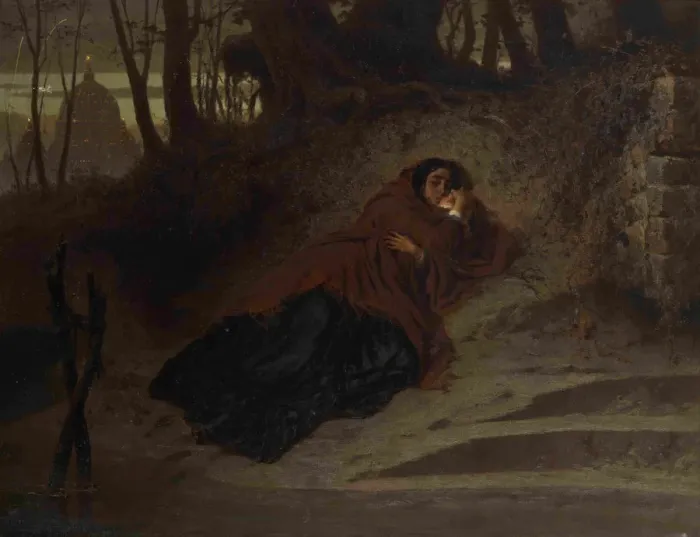 Framed Print : Abandoned. The Vatican and Sin, 1872. Artist: Bronnikov, Feodor Andreyevich (1827-1902)