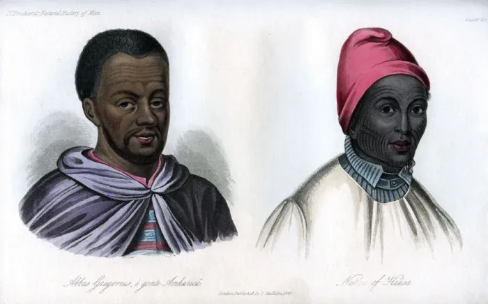 Framed Print : Abbas Gregorius and a native of Hausa, 1848 Framed Print : Abbas Gregorius and a native of Hausa, 1848