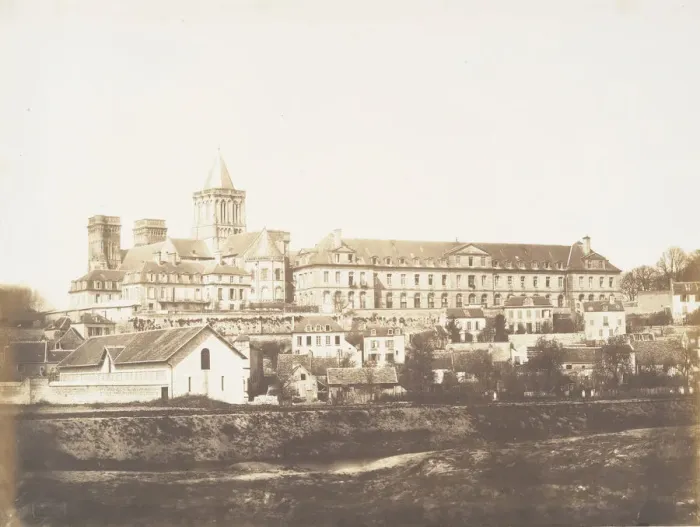 Framed Print : Abbaye aux Dames et Hospice, Caen, 1852-54. Creator: Edmond Bacot Framed Print : Abbaye aux Dames et Hospice, Caen, 1852-54. Creator: Edmond Bacot