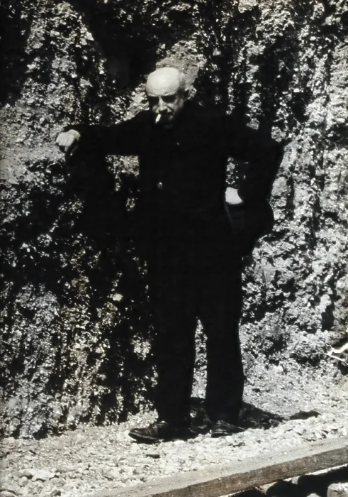 Framed Print : Abbe Breuil, smoking a cigarette. Creator: Unknown Framed Print : Abbe Breuil, smoking a cigarette. Creator: Unknown