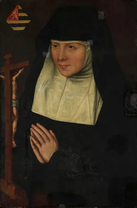 Framed Print : Abbess at Prayer, possibly late 1500s. Creator: Unknown Framed Print : Abbess at Prayer, possibly late 1500s. Creator: Unknown