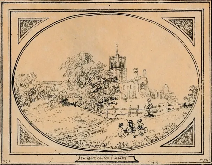 Framed Print : Abbey Church, St. Albans, 1782 Framed Print : Abbey Church, St. Albans, 1782