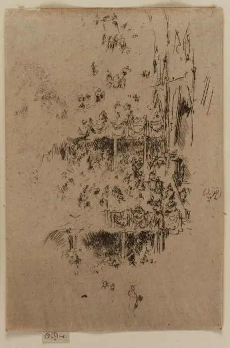 Framed Print : The Abbey Jubilee, 1887. Creator: James Abbott McNeill Whistler Framed Print : The Abbey Jubilee, 1887. Creator: James Abbott McNeill Whistler
