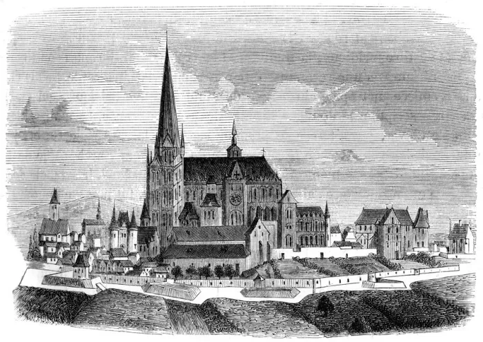 Framed Print : Abbey of Saint-Denis, late 16th century (1849) Framed Print : Abbey of Saint-Denis, late 16th century (1849)