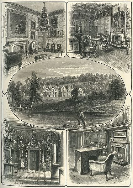 Abbotsford, c1870. Historic country house in the Scottish Borders on the River Tweed