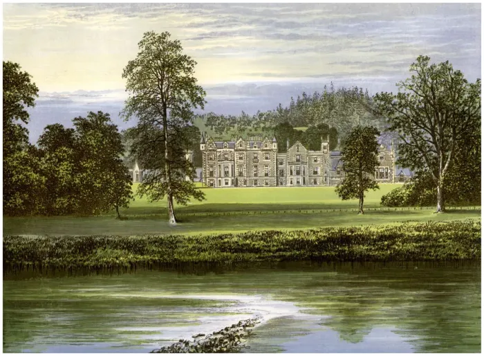 Framed Print : Abbotsford, Roxburghshire, Scotland, home of the Scott family, c1880 Framed Print : Abbotsford, Roxburghshire, Scotland, home of the Scott family, c1880