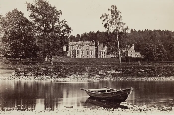 Framed Print : Abbotsford from the Tweed, between 1870 and 1880. Creator: James Valentine Framed Print : Abbotsford from the Tweed, between 1870 and 1880. Creator: James Valentine