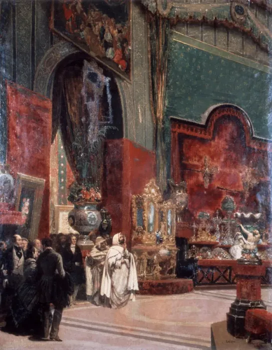 Framed Print : Abd al-Kadir Visits the Exposition Universelle de Paris, 1855. Artist: Prosper Lafaye Framed Print : Abd al-Kadir Visits the Exposition Universelle de Paris, 1855. Artist: Prosper Lafaye