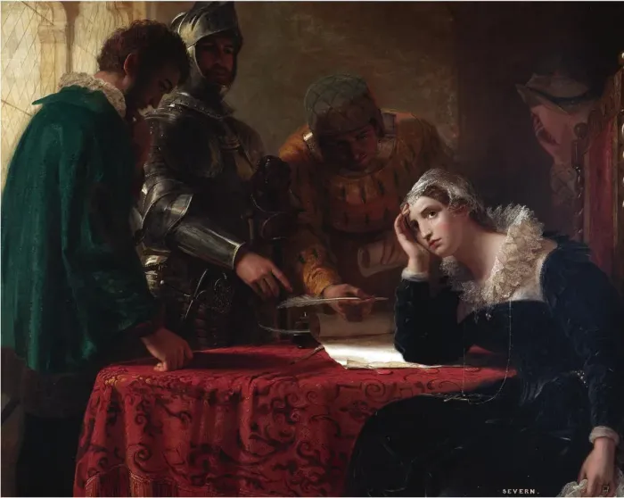 Framed Print : The Abdication of Mary, Queen of Scots Framed Print : The Abdication of Mary, Queen of Scots