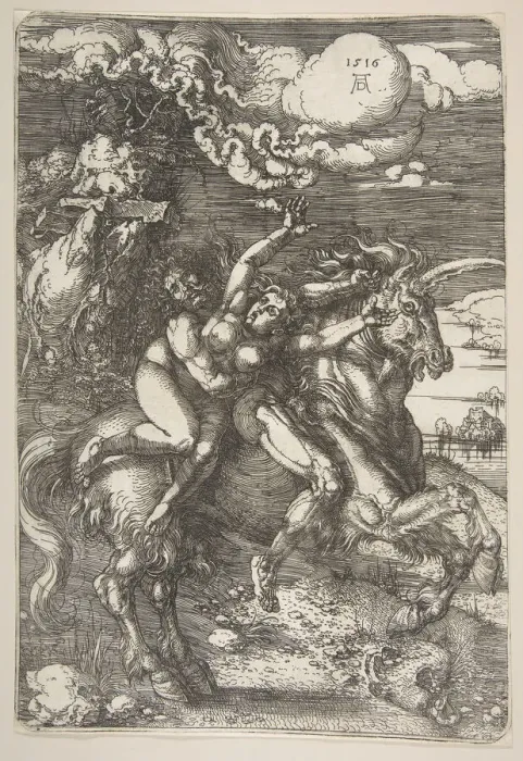 Framed Print : Abduction of Proserpine. n. d. Creator: Albrecht Durer Framed Print : Abduction of Proserpine. n. d. Creator: Albrecht Durer
