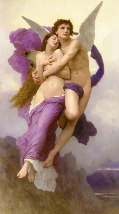 Framed Print : The abduction of Psyche, 1895. Creator: Bouguereau, William-Adolphe (1825-1905) Framed Print : The abduction of Psyche, 1895. Creator: Bouguereau, William-Adolphe (1825-1905)