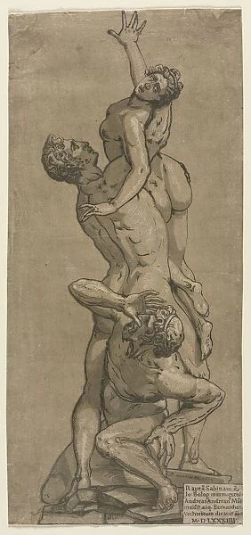 The Abduction of a Sabine Woman. Creator: Andrea Andreani (Italian, about 1558-1610)