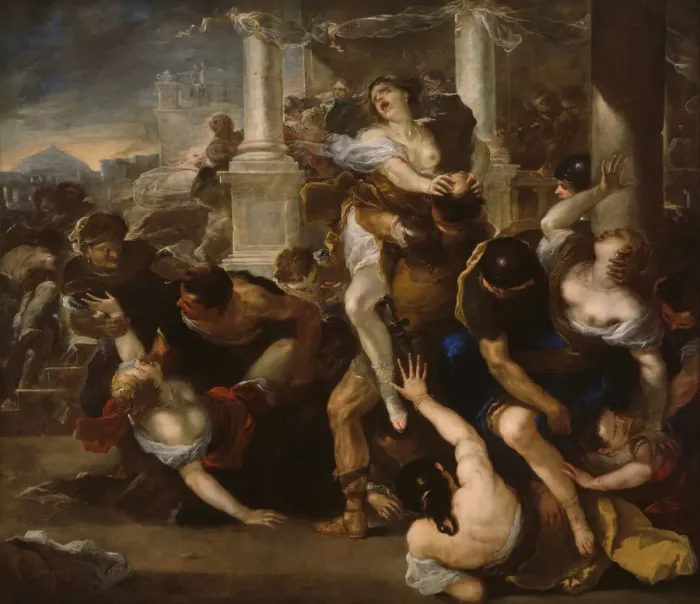 Framed Print : The Abduction of the Sabine Women, 1675 / 80. Creator: Luca Giordano Framed Print : The Abduction of the Sabine Women, 1675 / 80. Creator: Luca Giordano