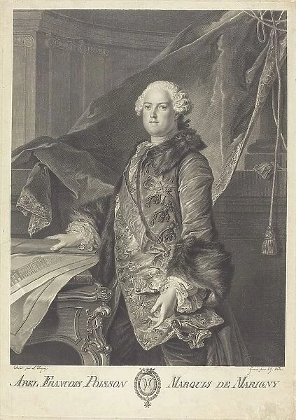 Abel Francois Poisson, Marquis de Marigny. Creator: Johann Georg Wille
