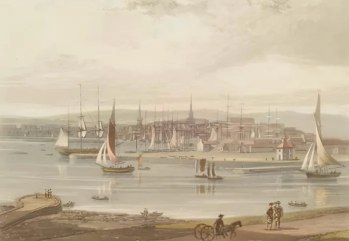Framed Print : Aberdeen, 1822. Creator: William Daniell Framed Print : Aberdeen, 1822. Creator: William Daniell