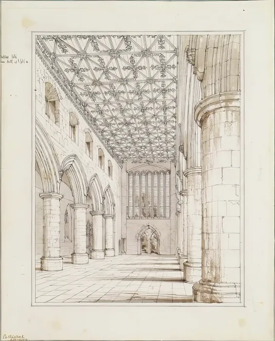 Framed Print : Aberdeen Cathedral - Interior of Nave, 1848-1852. Creator: Robert William Billings Framed Print : Aberdeen Cathedral - Interior of Nave, 1848-1852. Creator: Robert William Billings