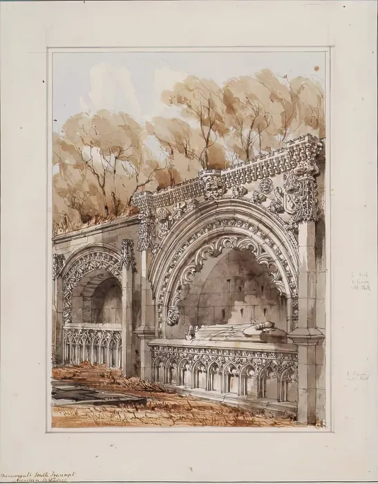 Framed Print : Aberdeen Cathedral - Monuments, South Transept, 1848-1852. Creator: Robert William Billings Framed Print : Aberdeen Cathedral - Monuments, South Transept, 1848-1852. Creator: Robert William Billings