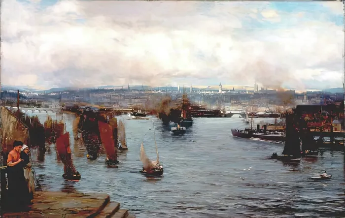 Framed Print : Aberdeen Harbour, 1897. Creator: David Farquharson Framed Print : Aberdeen Harbour, 1897. Creator: David Farquharson