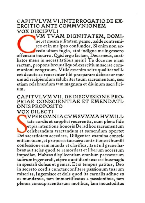 Framed Print : Aberdeen University Press: Page from the De Imitatione Christi, 1914. Artist: Douglas Cockerell Framed Print : Aberdeen University Press: Page from the De Imitatione Christi, 1914. Artist: Douglas Cockerell