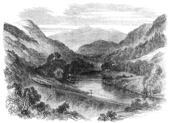 Framed Print : The Aberfeldy Branch of the Highland Railway: Strath Tay, 1865. Creator: Unknown Framed Print : The Aberfeldy Branch of the Highland Railway: Strath Tay, 1865. Creator: Unknown