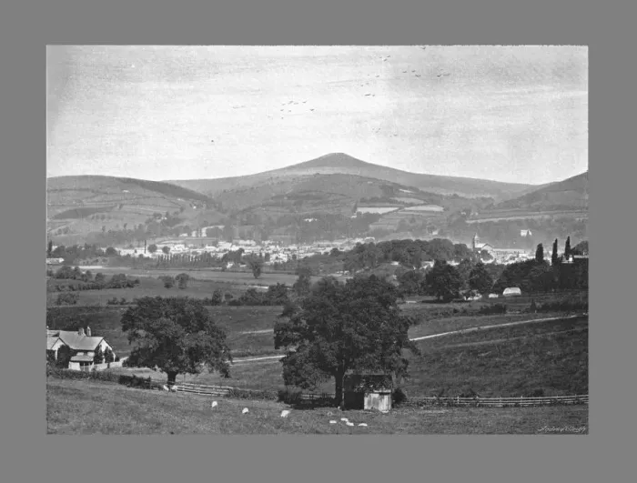 Framed Print : Abergavenny, c1900. Artist: RI Houlson Framed Print : Abergavenny, c1900. Artist: RI Houlson