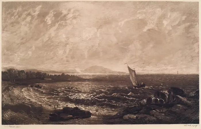 Framed Print : Aberlady Bay, (c1820s), c1889. Creator: William Brassey Hole Framed Print : Aberlady Bay, (c1820s), c1889. Creator: William Brassey Hole