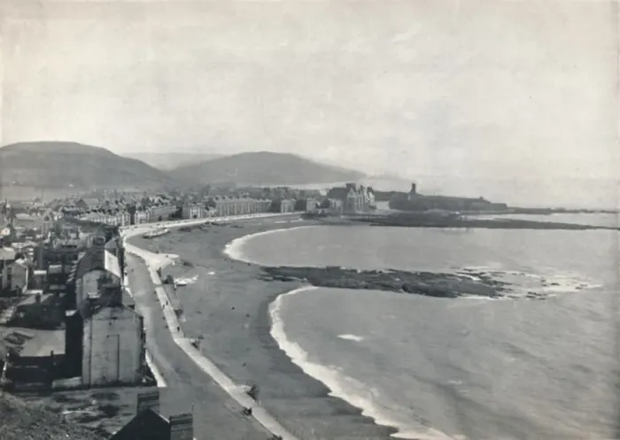 Framed Print : Aberystwith - View of the Bay, Showing the Castle and the University College, 1895 Framed Print : Aberystwith - View of the Bay, Showing the Castle and the University College, 1895