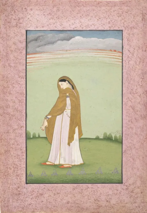 Framed Print : Abhisarika Nayika, a Heroine Longing for Her Lover, ca. 1790-1800. Creator: Unknown Framed Print : Abhisarika Nayika, a Heroine Longing for Her Lover, ca. 1790-1800. Creator: Unknown