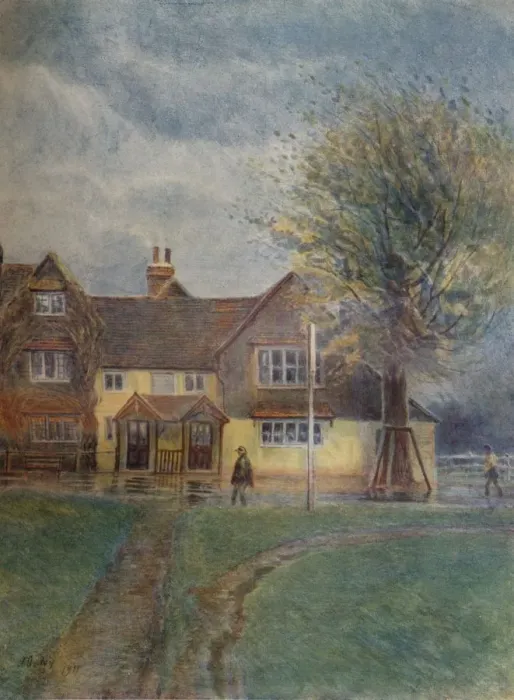 Framed Print : Abinger Hatch Inn, 1911, (1914). Artist: Jamess Ogilvy Framed Print : Abinger Hatch Inn, 1911, (1914). Artist: Jamess Ogilvy