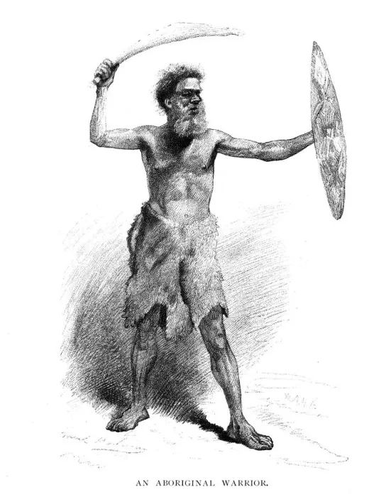 Framed Print : An Aboriginal Warrior, 1886 Framed Print : An Aboriginal Warrior, 1886